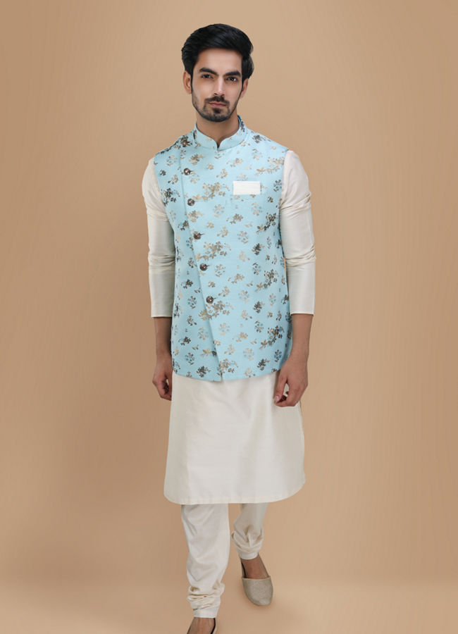 Buy Achkan Style Kurta Jacket Set Online in India Manyavar